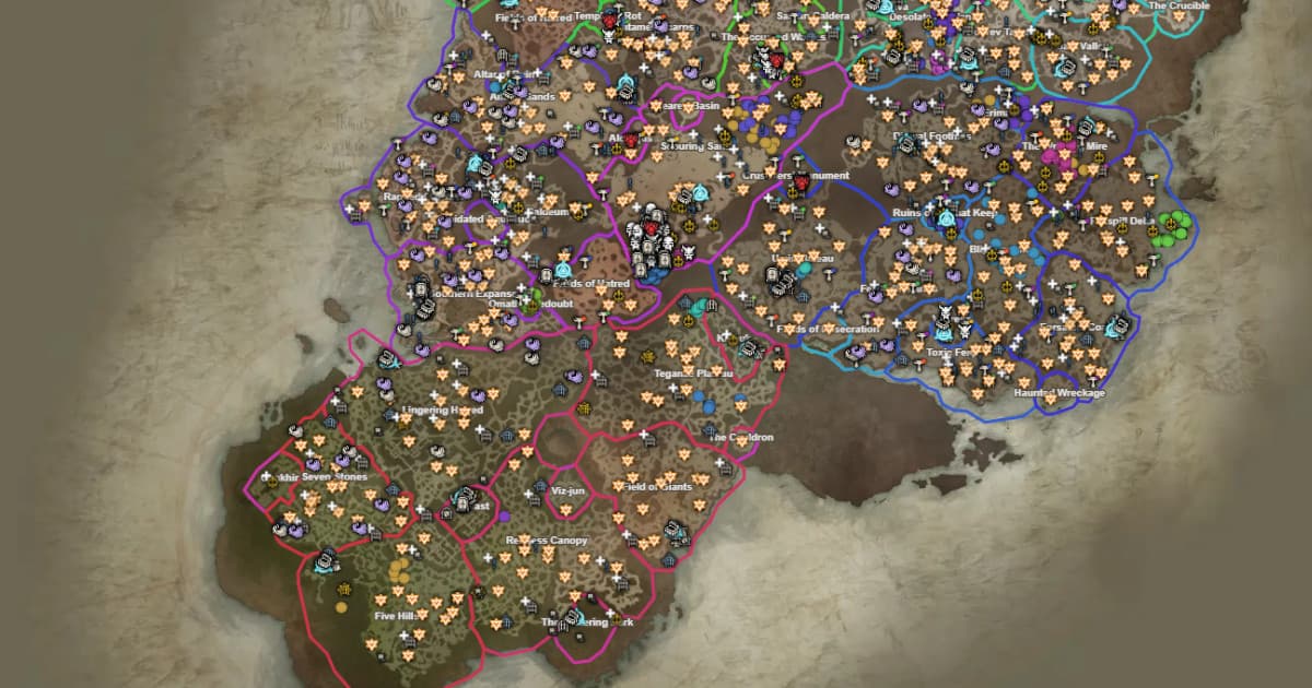 Diablo IV map preview