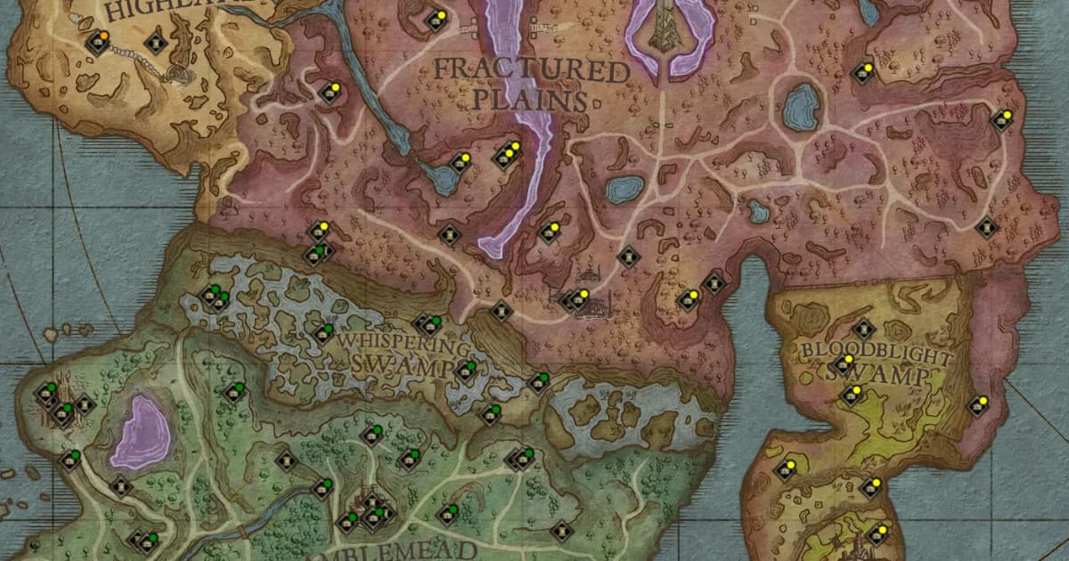 RuneScape: Dragonwilds map preview